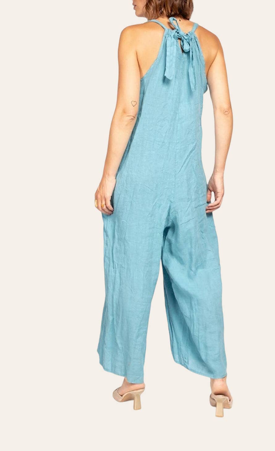 la maison des fibres naturelles – wholesale Jumpsuit – Women's – Sleeveless jumpsuit in 100% linen 6201434