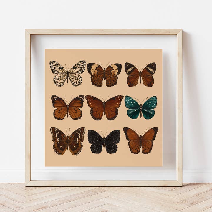 Vlinderkunst, woondecoratie van de botanische natuur, monarchprint voor wholesale door Cailee Corbett