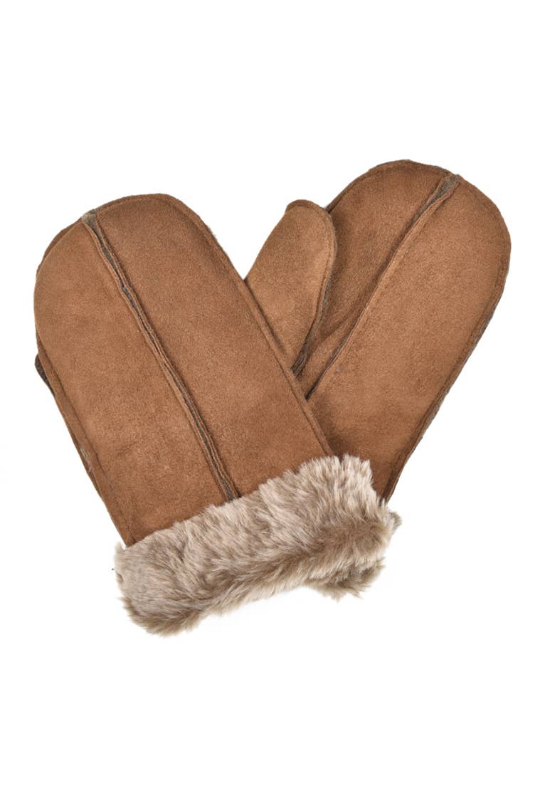 Owen Barry Ltd - Wholesale Handschoenen - Dames - Wanten van schapenvacht | Schapenvacht met gespleten palmbomen | M02 wanten5