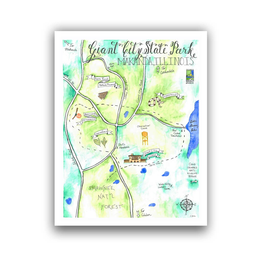 Emily Drew Yates Art & Illustration - Wholesale Postcard - Postcards - Watercolor Calligraphy Maps - 31 Maps22