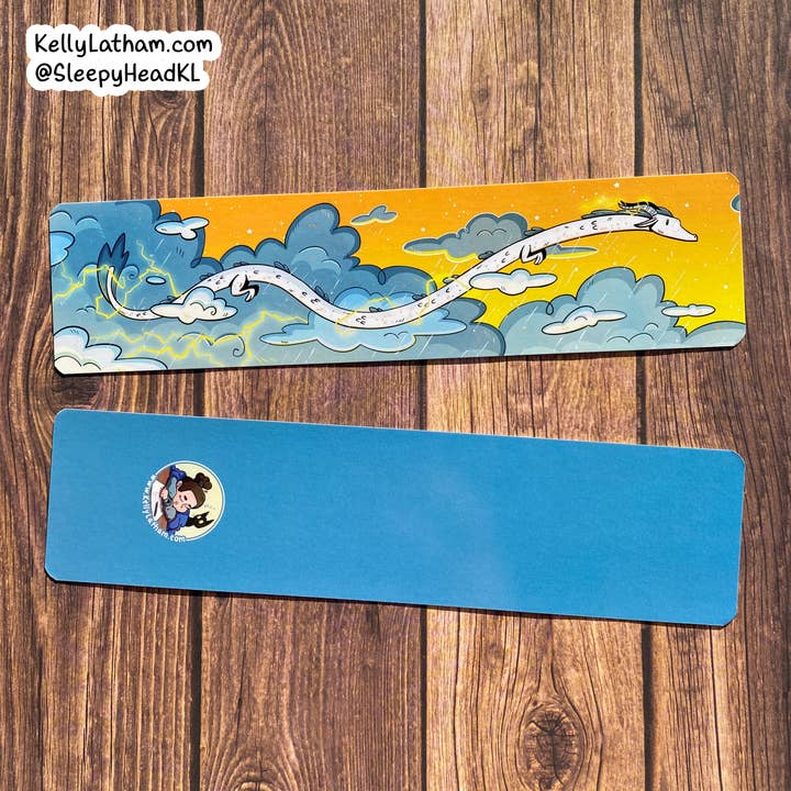 Dragon Bookmark Lightning Dragon Fantasy Bookstore Gift Item for wholesale by Kelly Latham Art