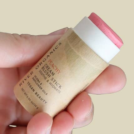 Peachy Vegan Blush Stick for wholesale by River Organics