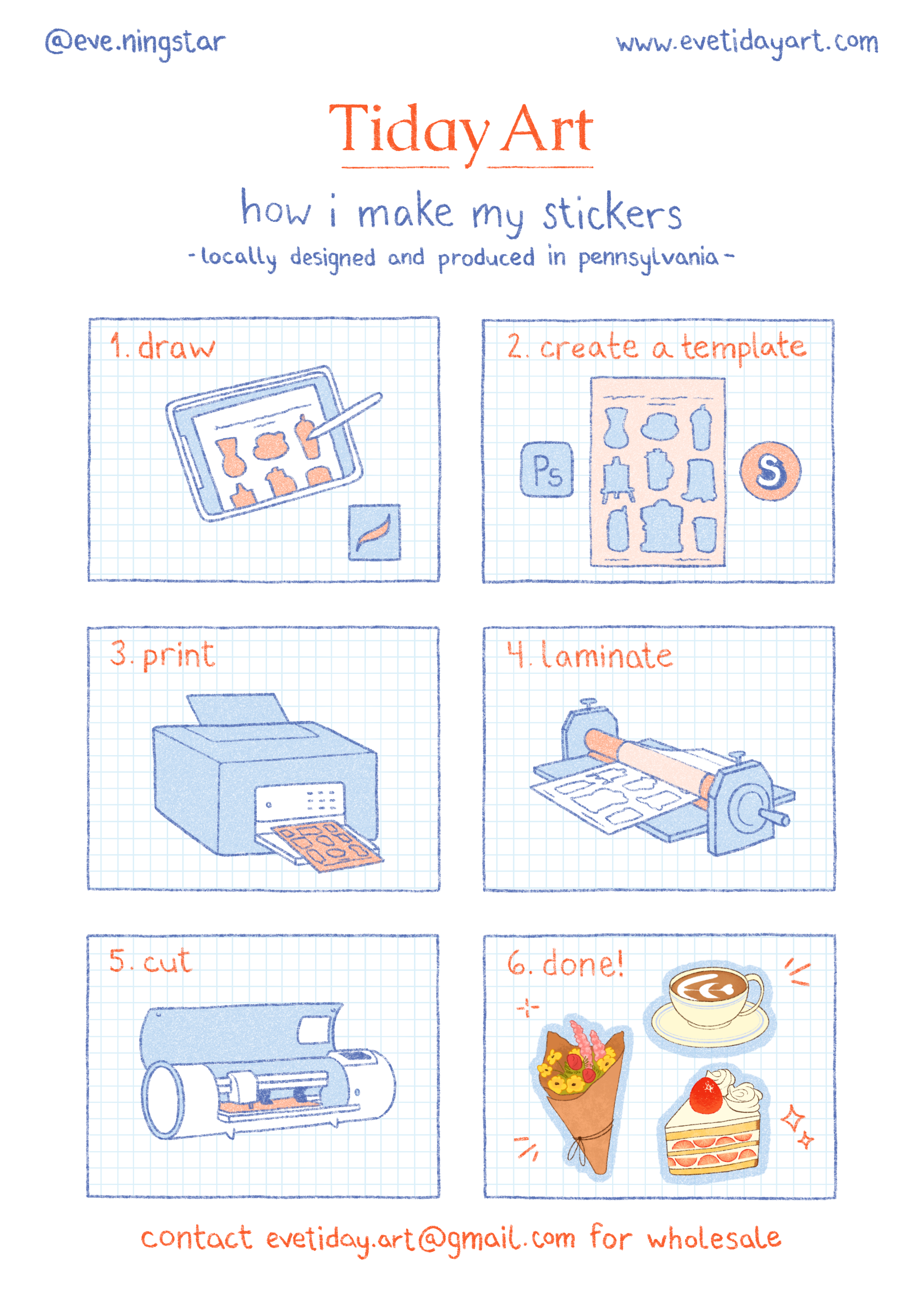 Tiday Art - Wholesale Sticker - Camping Vinyl Sticker Sheet – 5x7 Outdoor Adventure Designs5