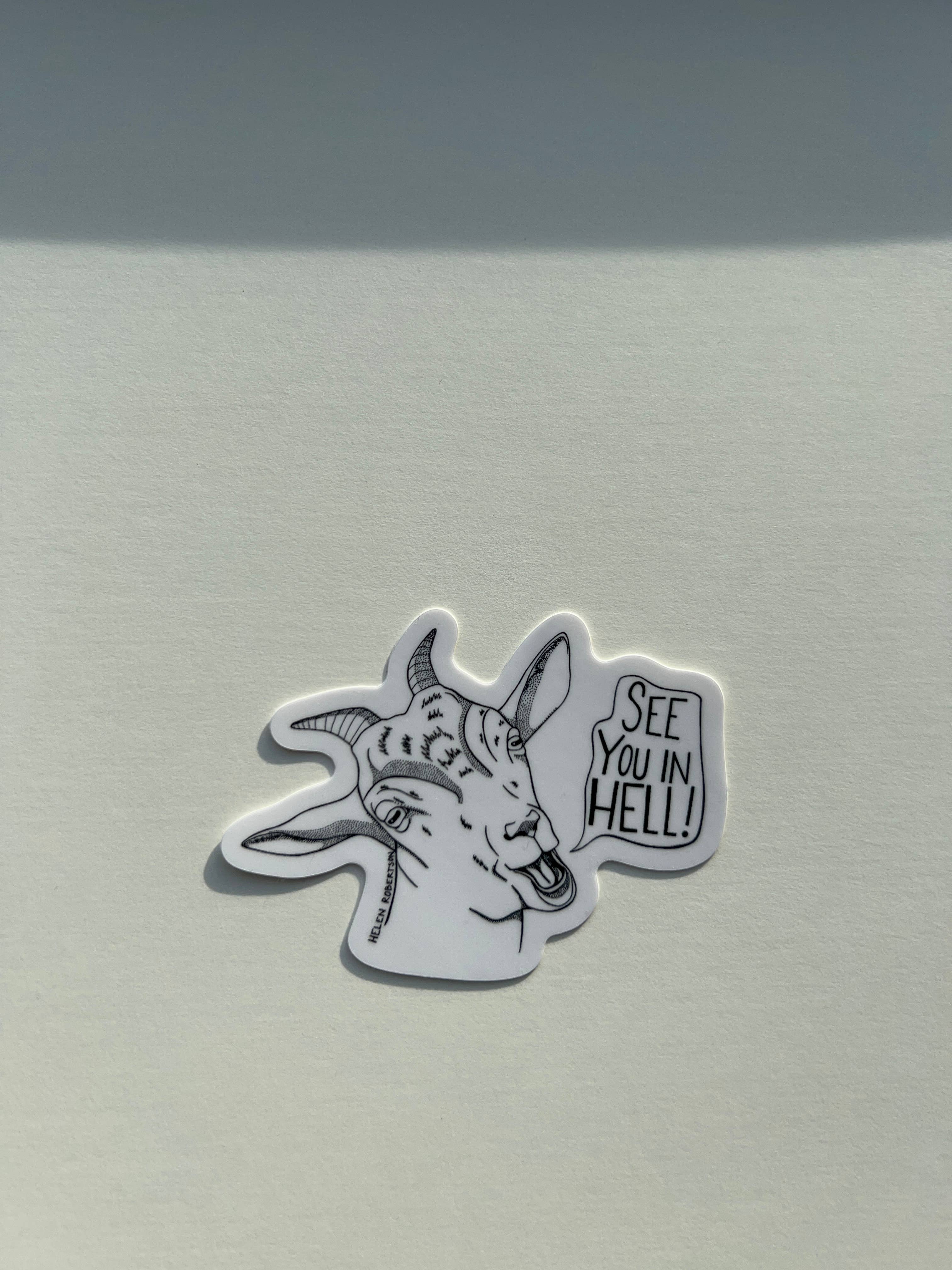 Seven Herons Studio - Wholesale Sticker - Hell Goat Sticker