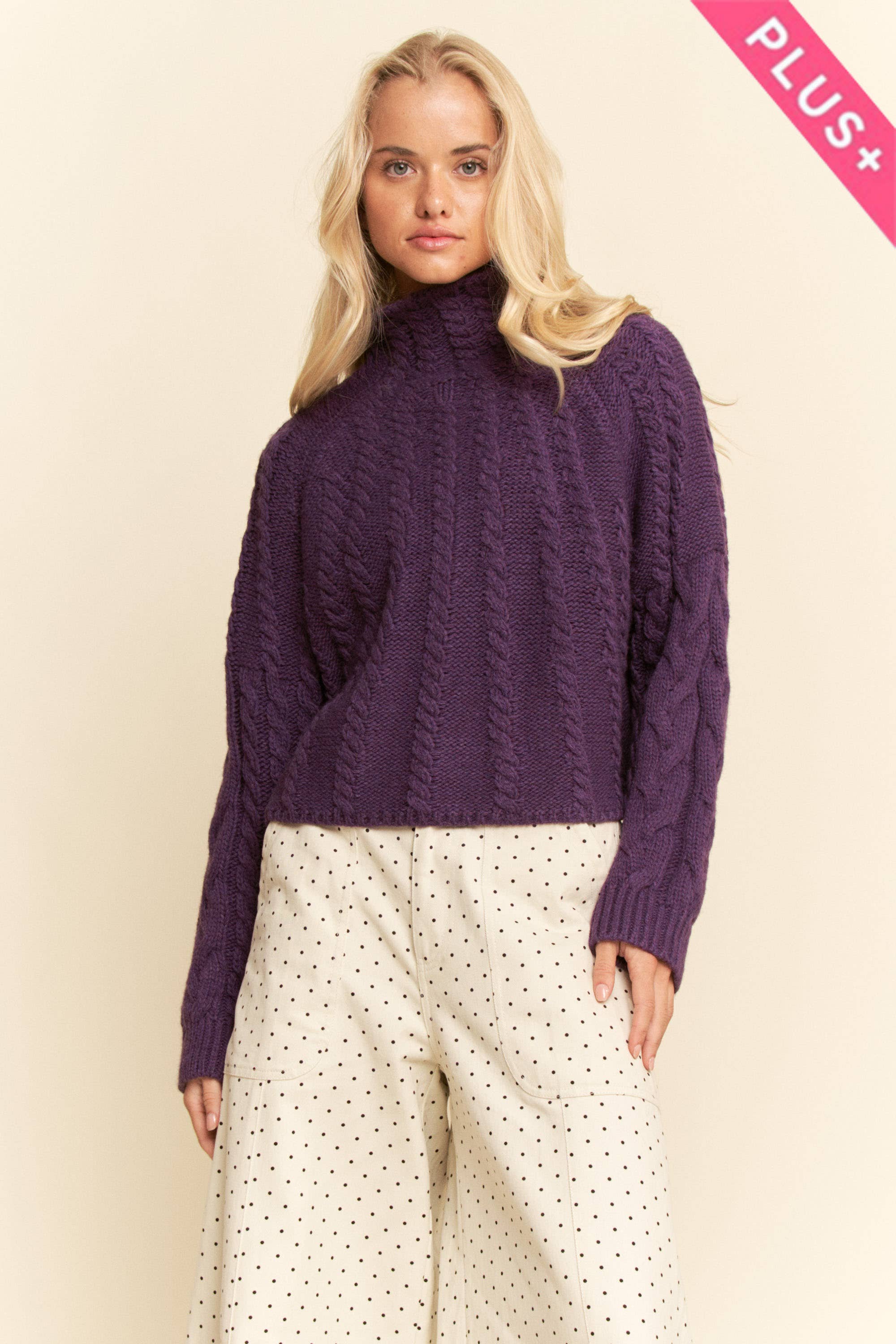 Davi & Dani - Wholesale Pullover-trui - Dames - PLUS KABELBREISE COLTRUI BREISTRUCTUUR TRUI7