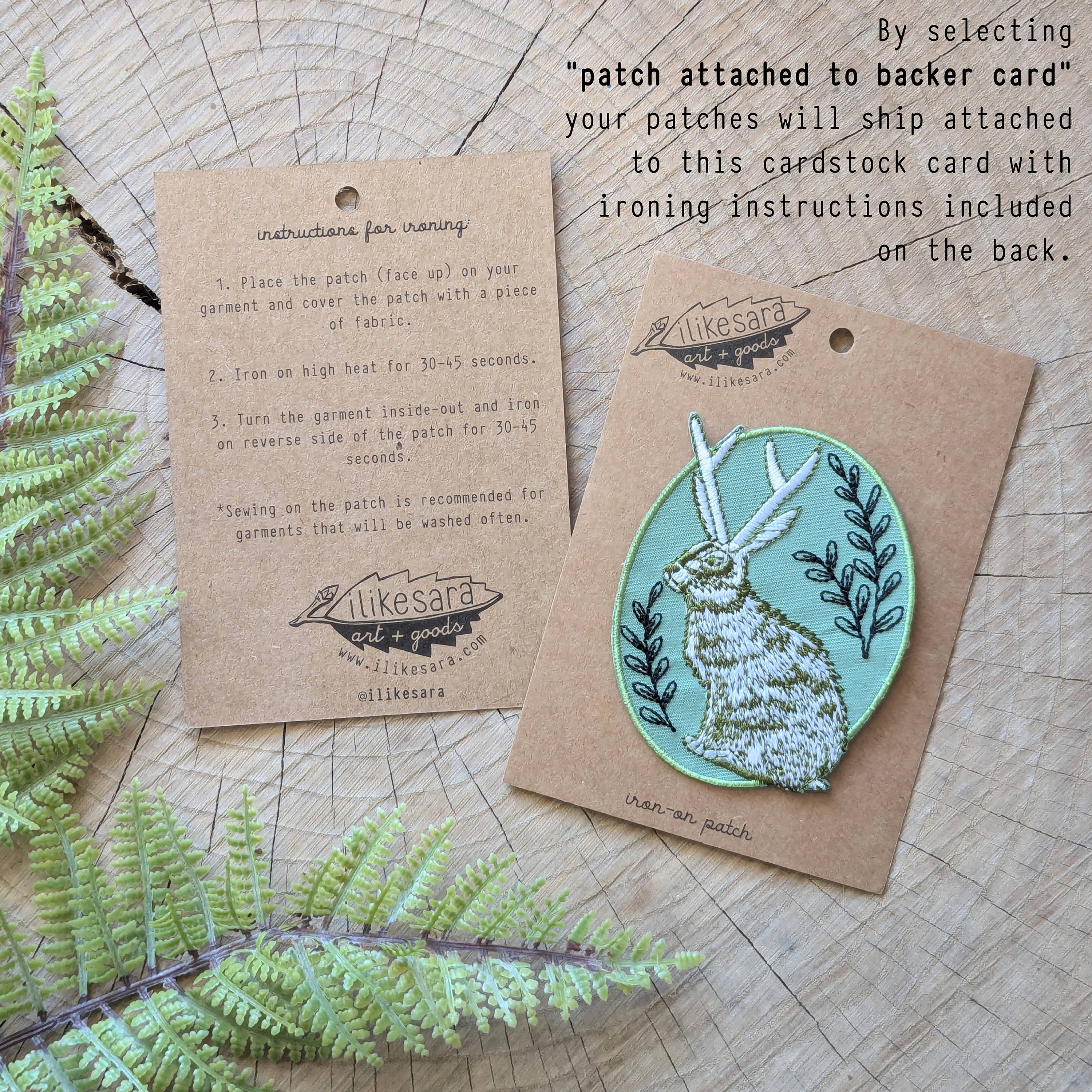 ilikesara | art + goods - Wholesale Patch - strijkpatch | vriend van de bos paddenstoel - rood oranje 1,75" x 2,5"3