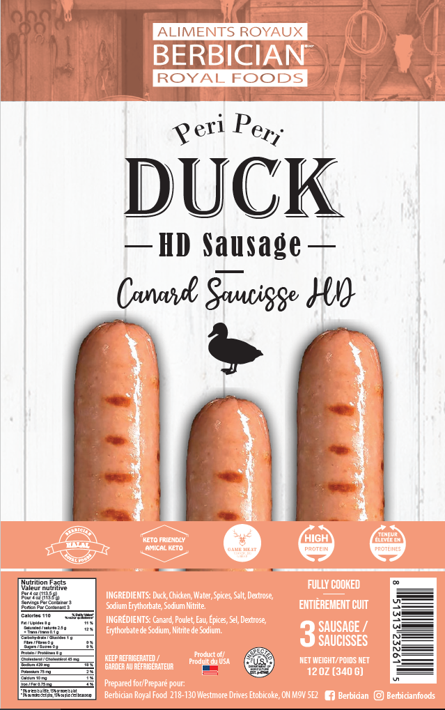 Berbician - Wholesale Sausage - Duck HD Sausage1