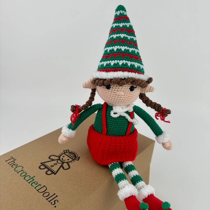 Christmas Elf Merry for wholesale by THE CROCHET DOLLS LIMITED