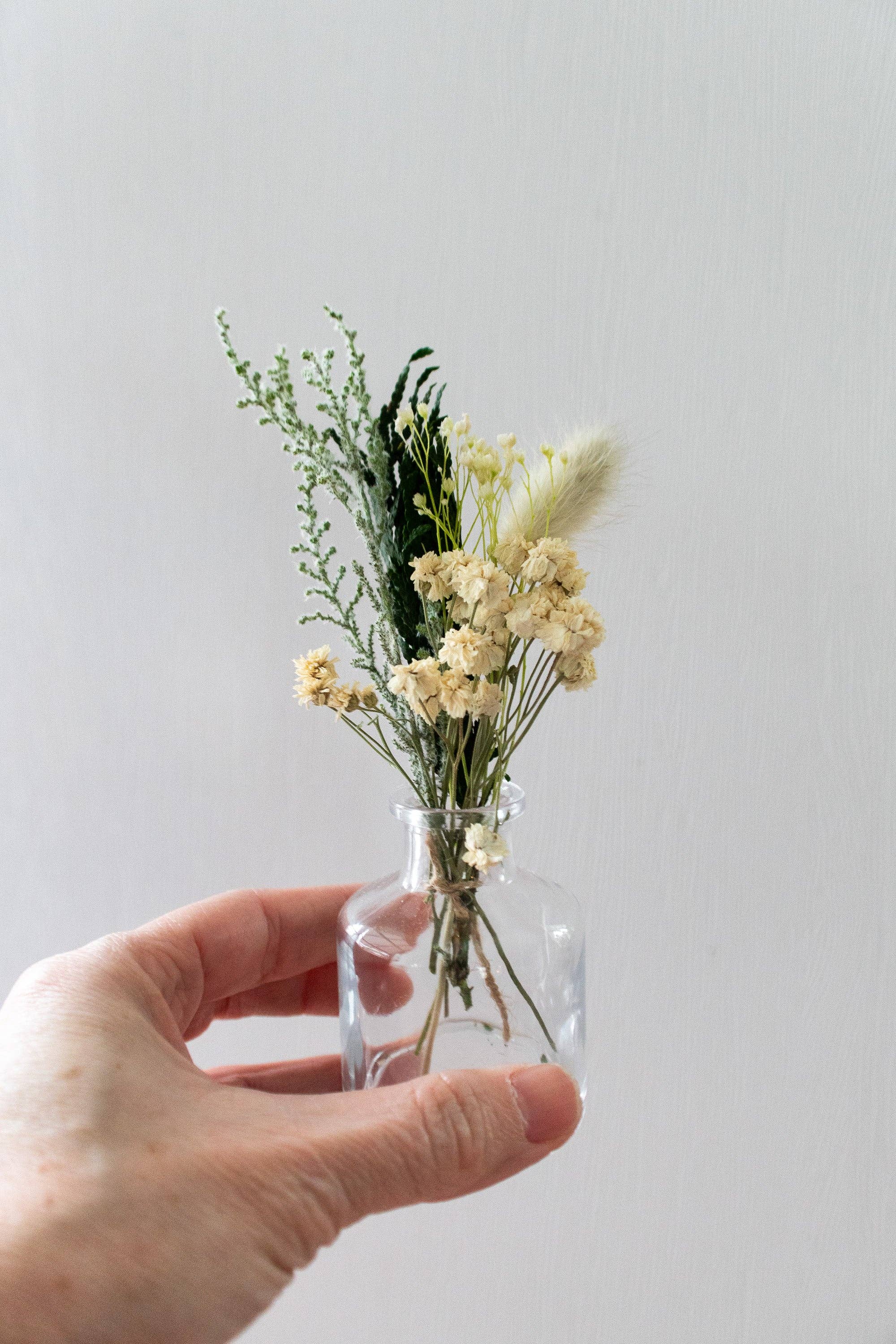 Gather Goods Co - Cards, Coasters, Tea Towels, Art, Mugs - Wholesale Dried/Pressed Flowers - Micro Dried Flower Arrangement in A Glass Bud Vase6