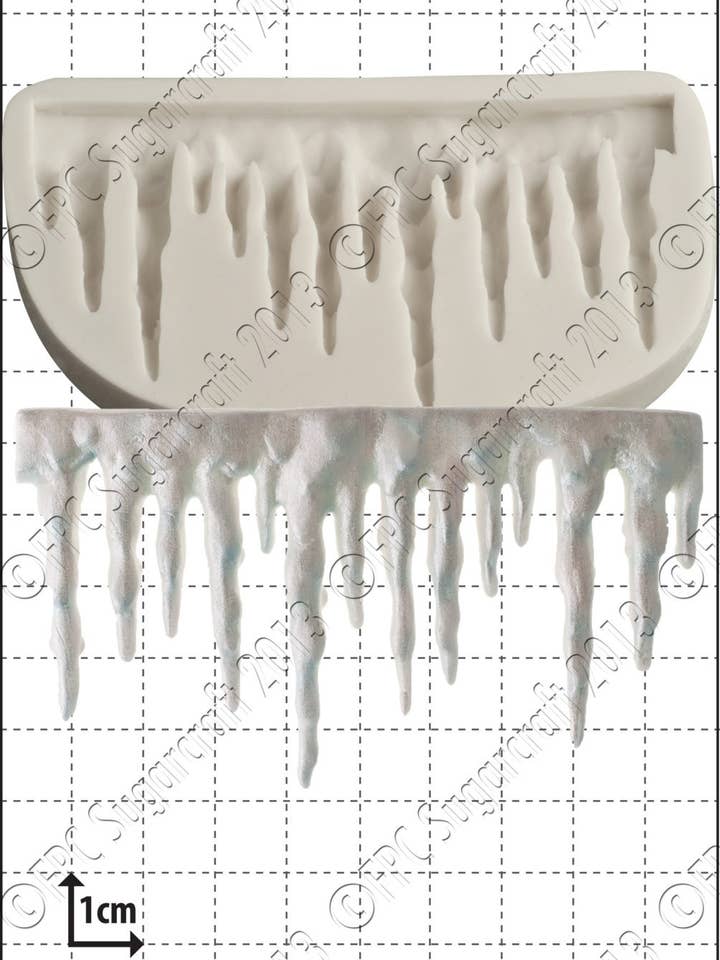 Moule en silicone Icicle (moule) - « Icicle Border » de FPC Sugar pour la vente par FPC Sugarcraft