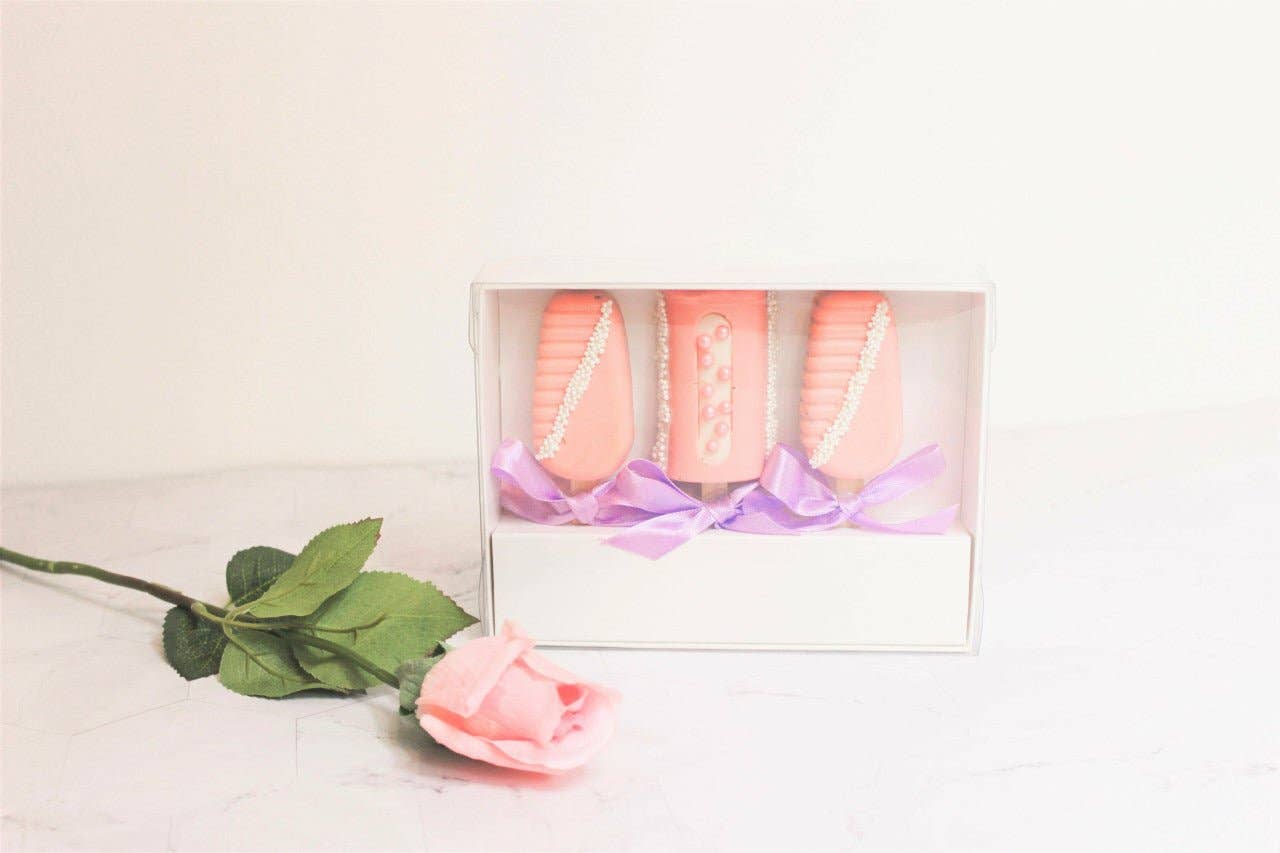 Elegant Design Supply - Wholesale Cake Stand - White Clear 3 MINI cakesicles box (set of 5)1