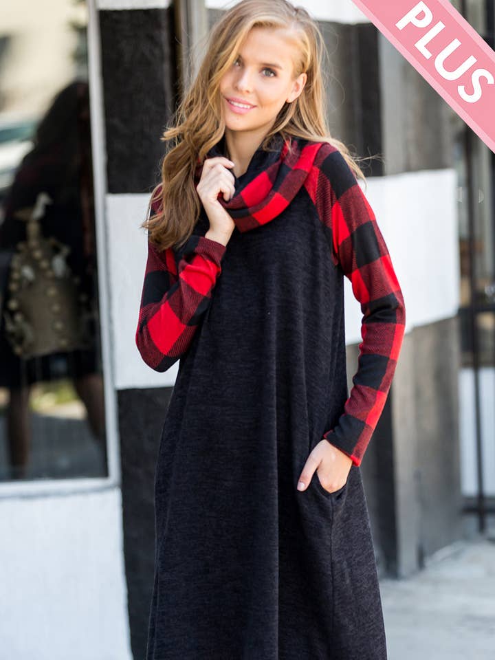 SD5264PL PLAID DRESS for wholesale by Sweet Lovely by Jen