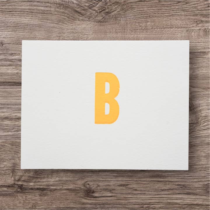 B est pour...Cartes à lettres typographiques pour la vente par Inky Octopus Press