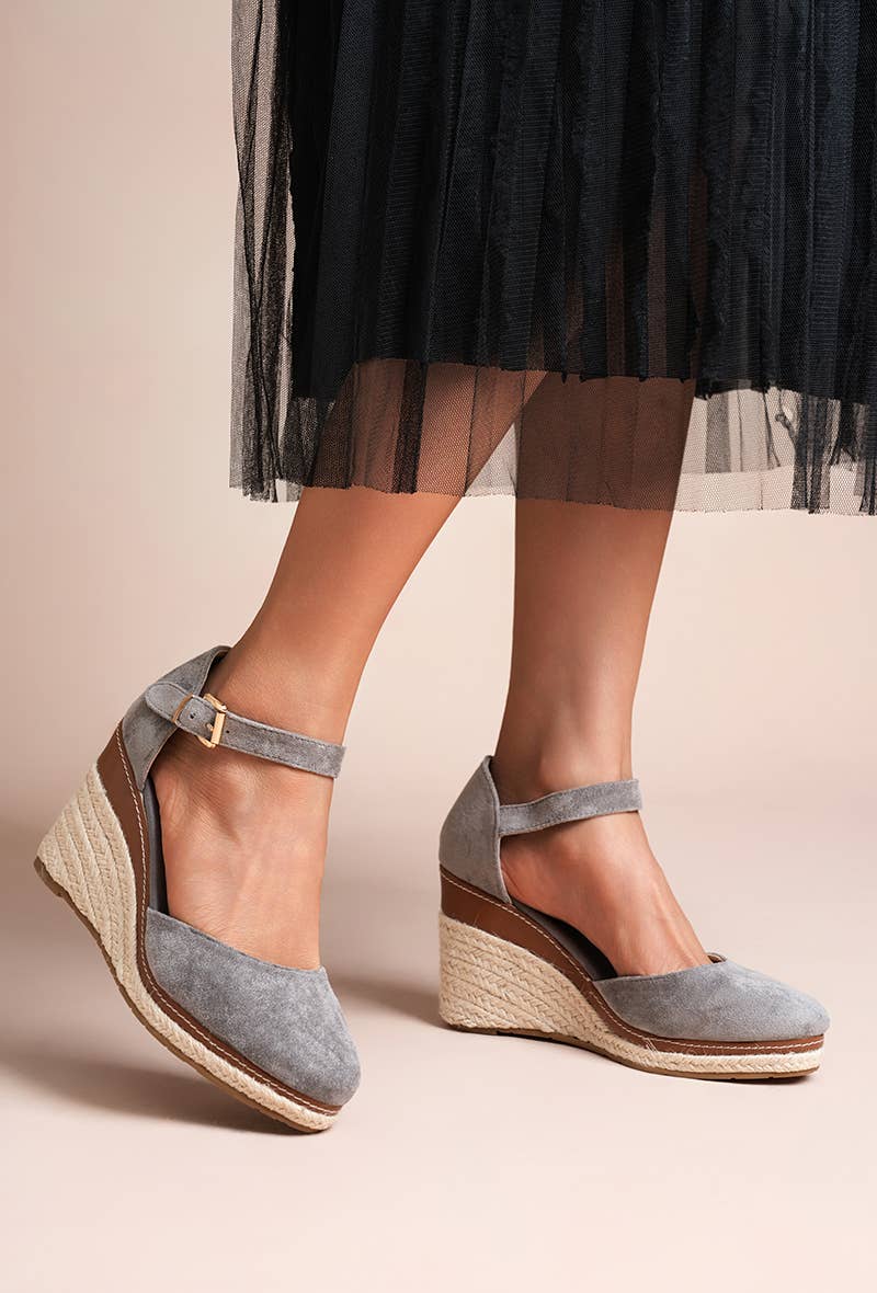 LADY GLORY - Wholesale Wedges - Women's - Wedge espadrille sandals in suede3