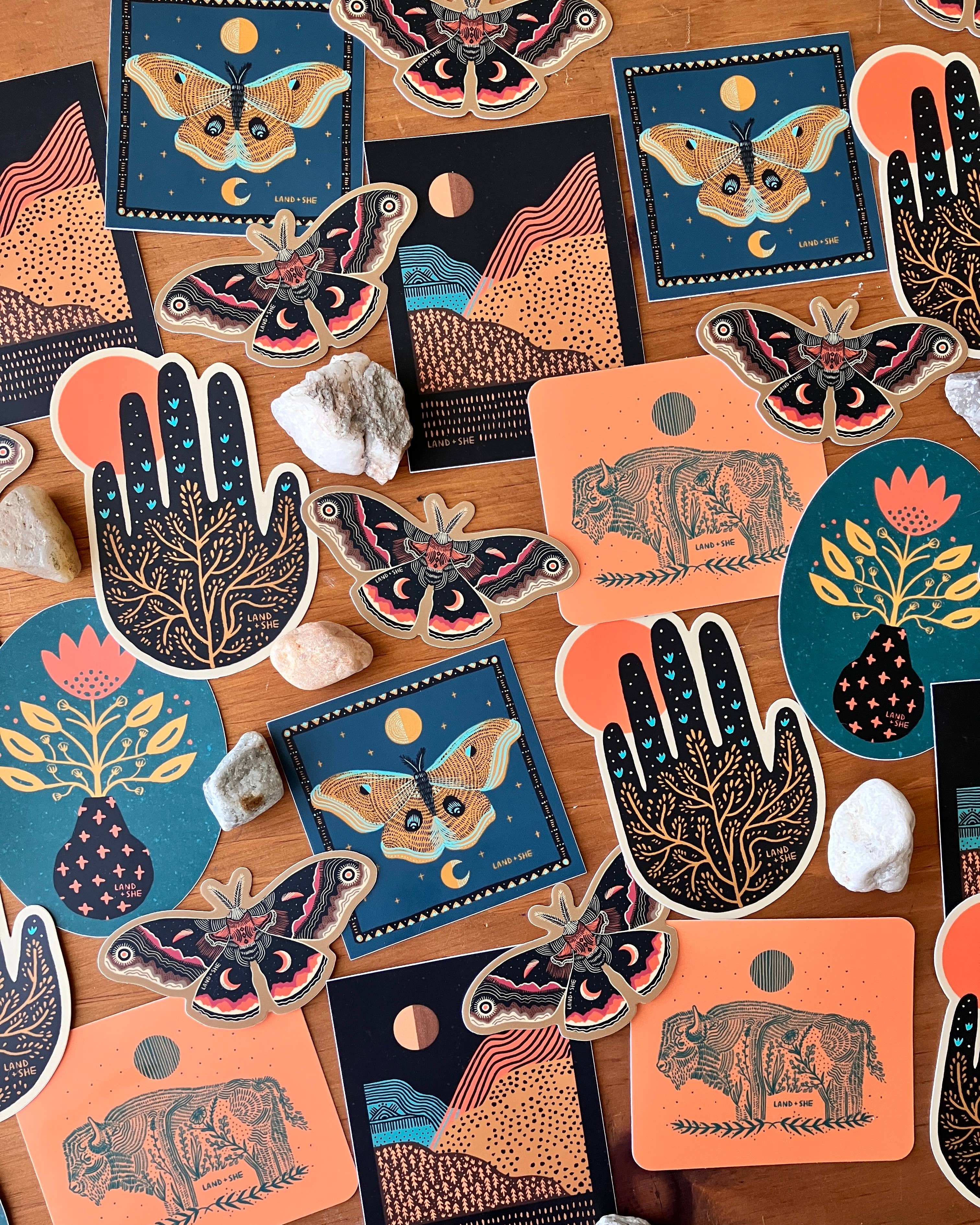 Land & She - Vente Autocollant - Autocollant huard2