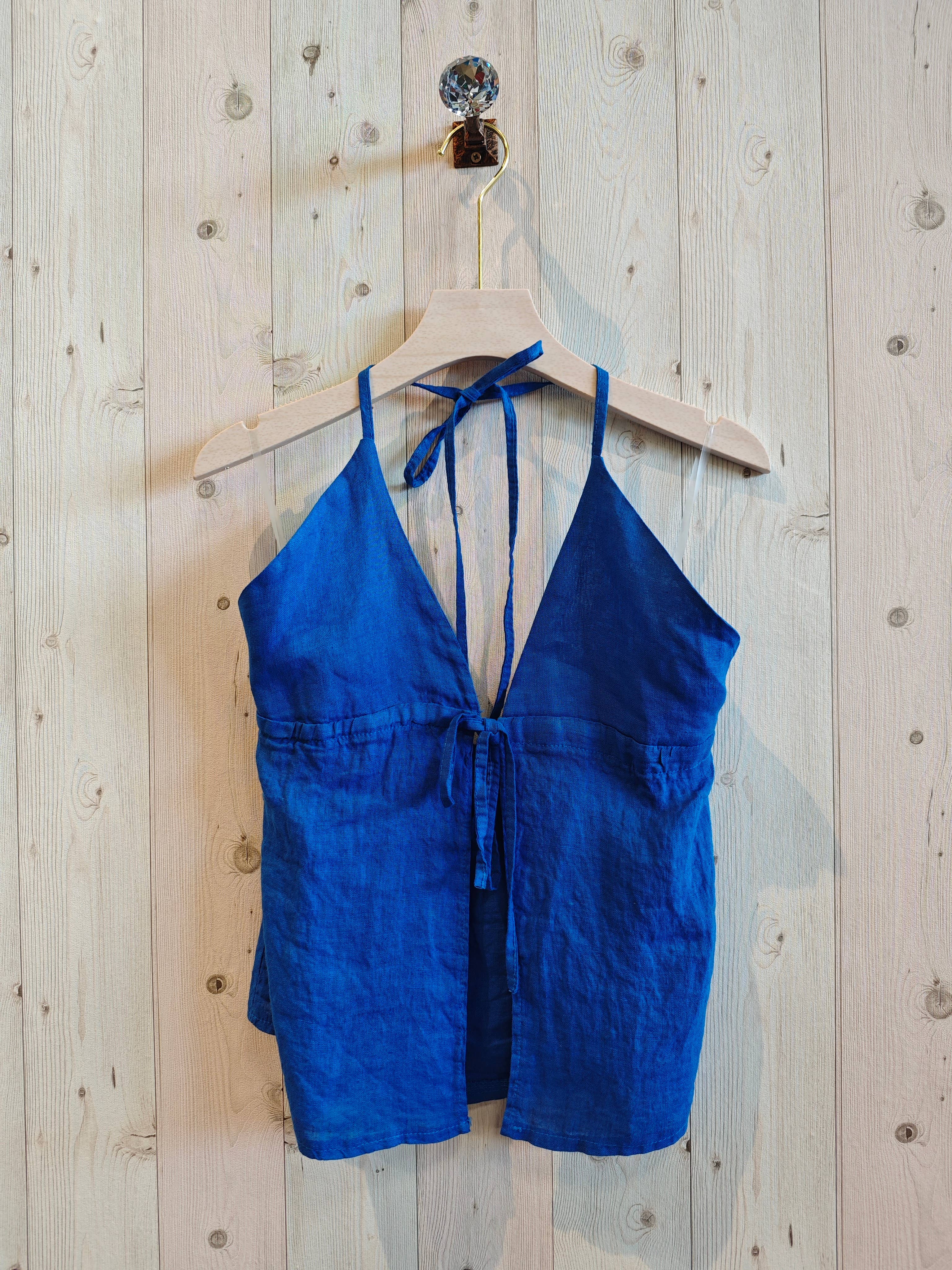 Linen & More - Vente Caraco – femme - T-shirt à bretelles ouvertes 100 % lin REF 215220