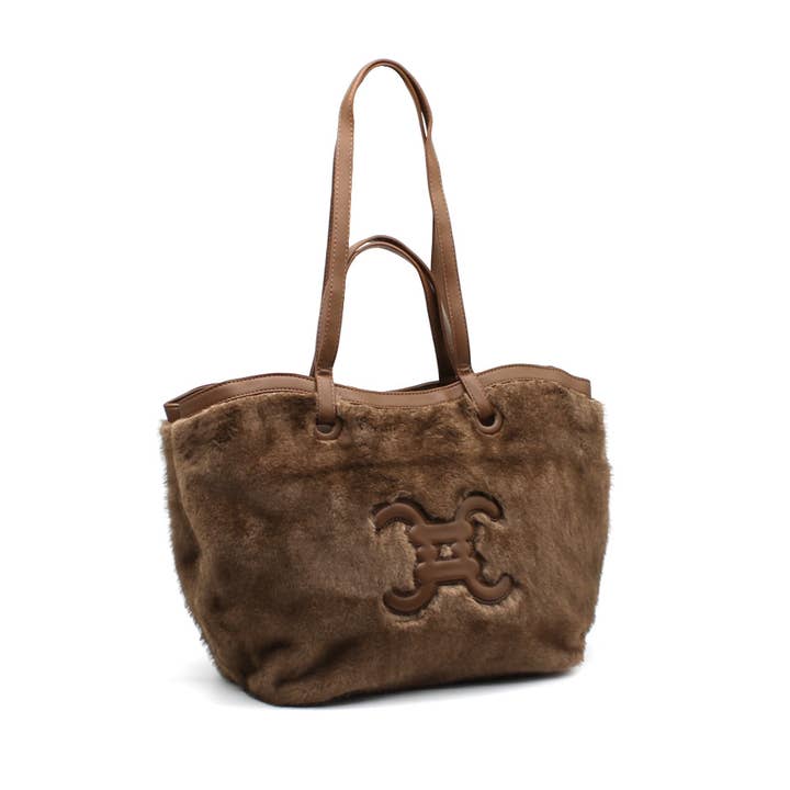 Vimoda - Wholesale Top Handle Bag - Women's - CC logo fur bag with buttons1
