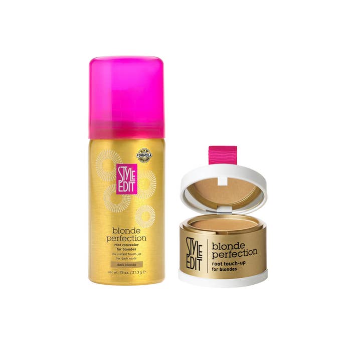 Style Edit - Vente Coloration pour cheveux - Duo de Voyage Blonde : Poudre de Retouche et Anticernes Format Voyage