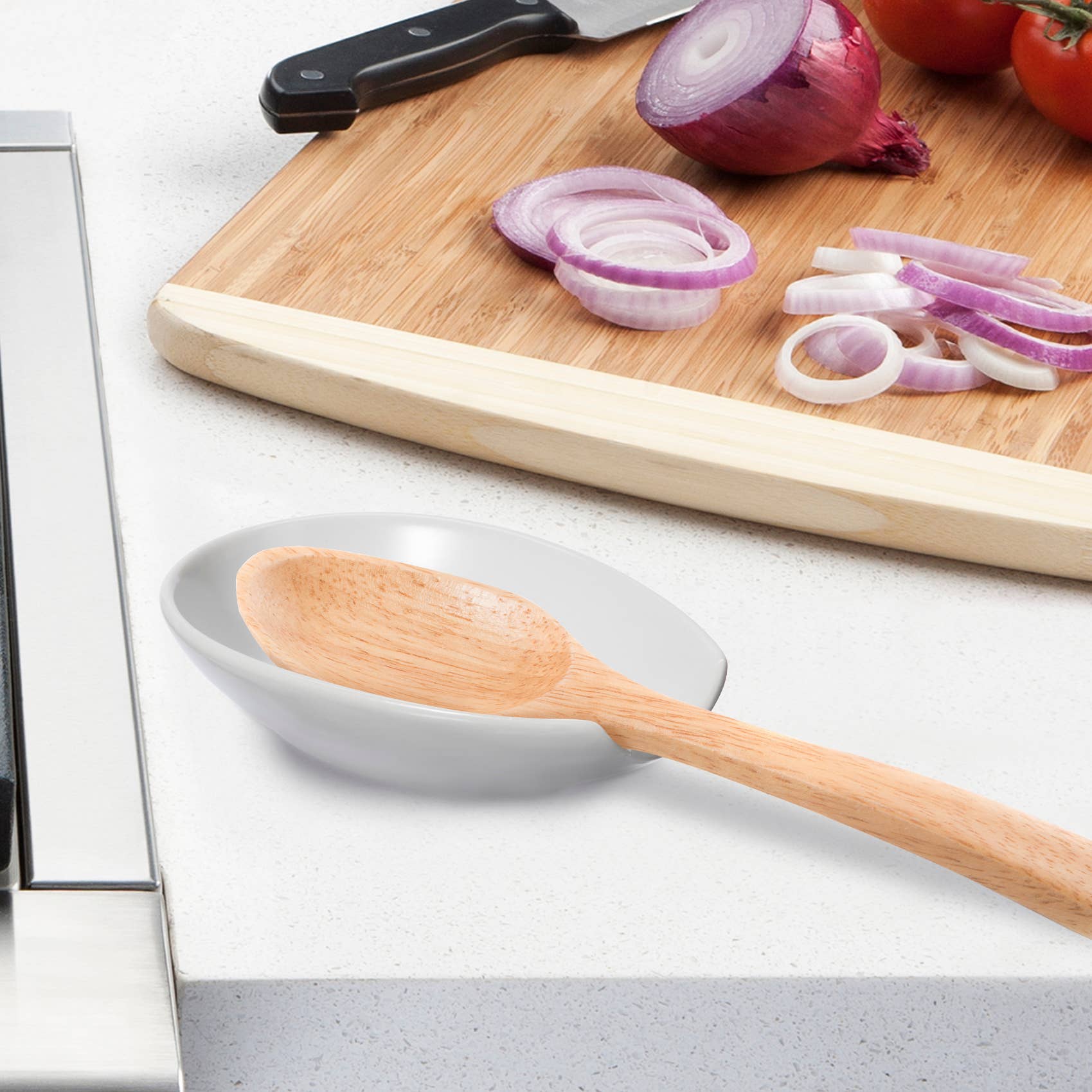 Oggi - Wholesale Spoon Rest - Spoon Rest - Spooner Ceramic (5.25" x 3.5")6