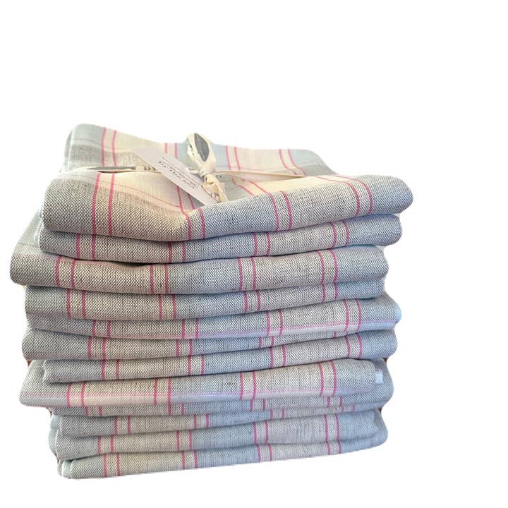 By the sea organics - Wholesale Dinner & Cloth Napkin - COUNTRY PLAID LINEN NAPKIN SET