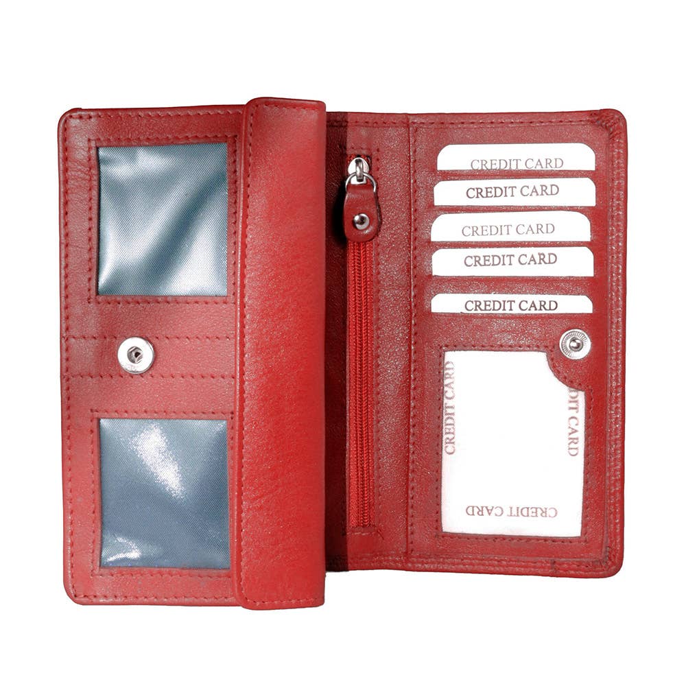 Arrigo - Wholesale Wallet - Women's - Wallet Leather Ladies RFID - Leather Woman Harmonica Wallet17