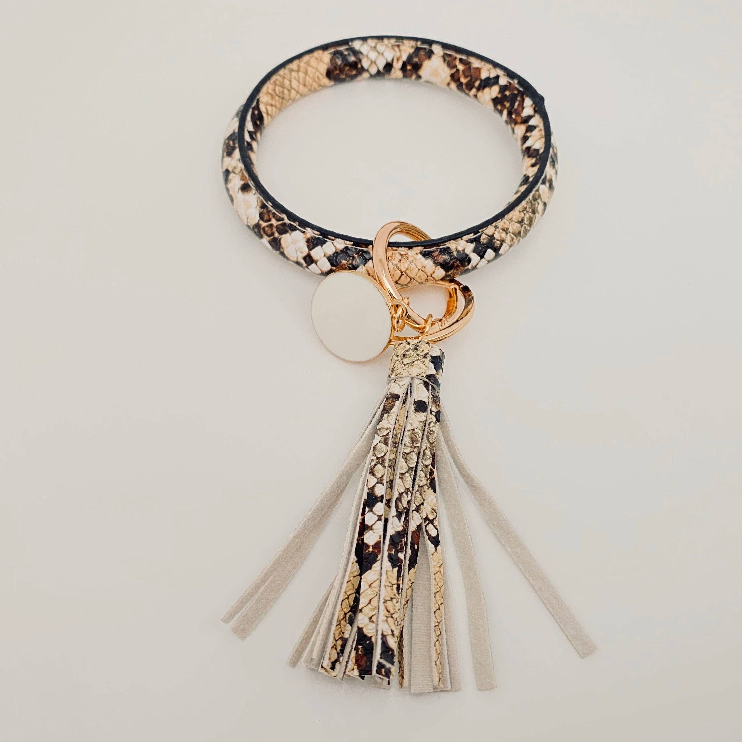 Mio Queena - Vendita all'ingrosso Bracciale portachiavi - Braccialetto portachiavi in pelle PU con serpente e serpente0