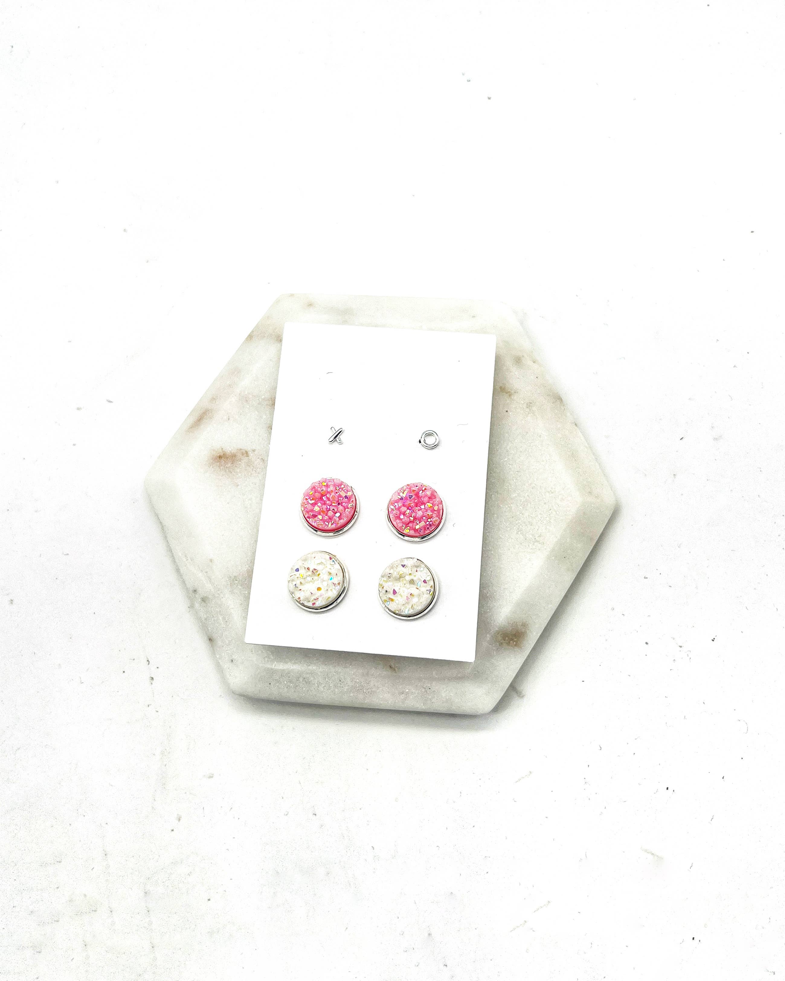 Baubles by B - Wholesale Jewelry Set - XO Sweetheart Stud Earring Druzy Trio Valentines Day4