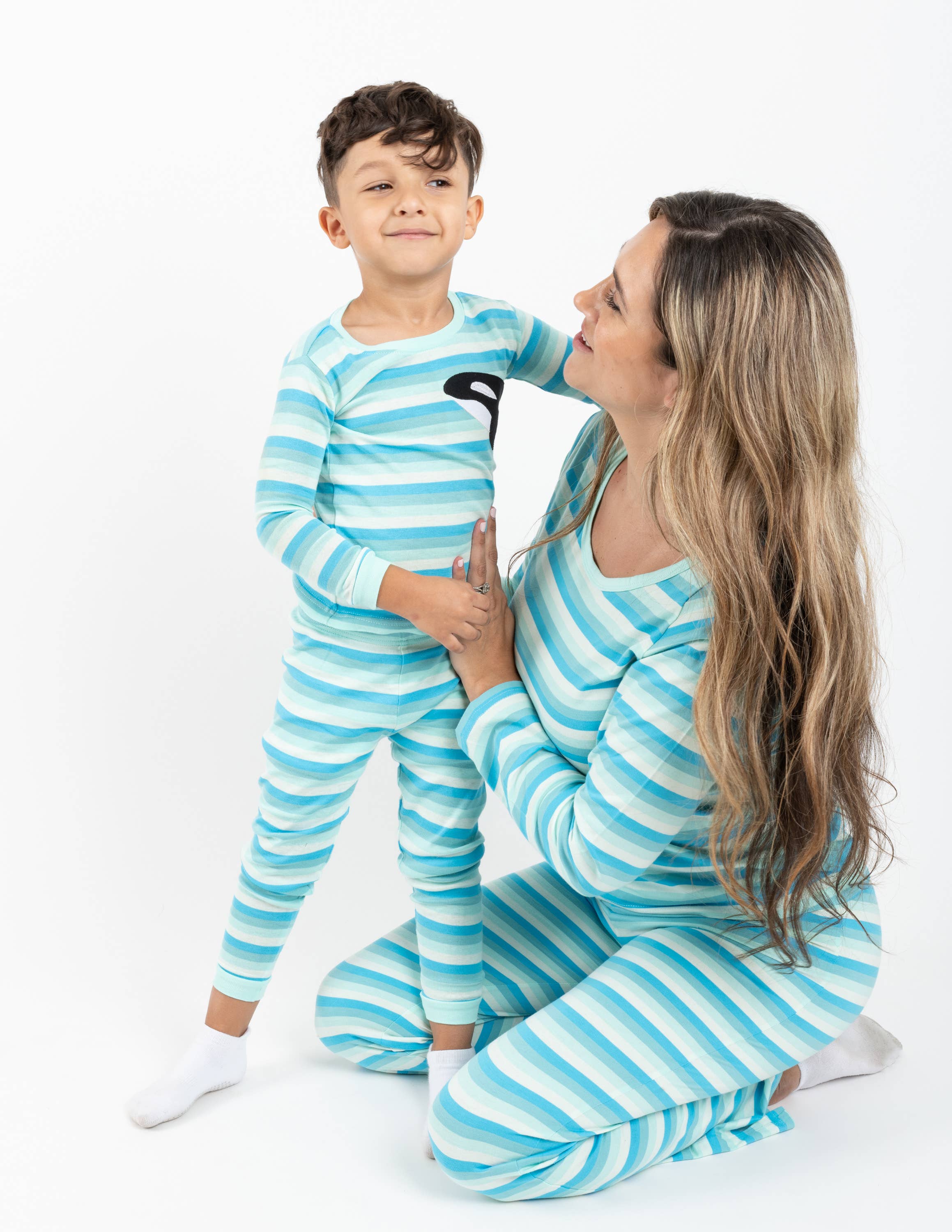 Leveret Pajamas - Wholesale Sleepwear Set - Women's - Womens Two Piece Cotton Pajamas Stripes14