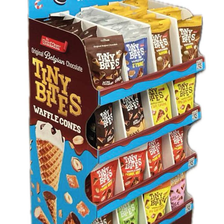 Beemax - Wholesale Chocolate Covered Sweets - Tiny Bites Stand Shipper 112ct