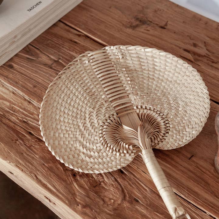 Village Thrive - Wholesale Wall Accent - Woven Paradisio Fan in Blonde5