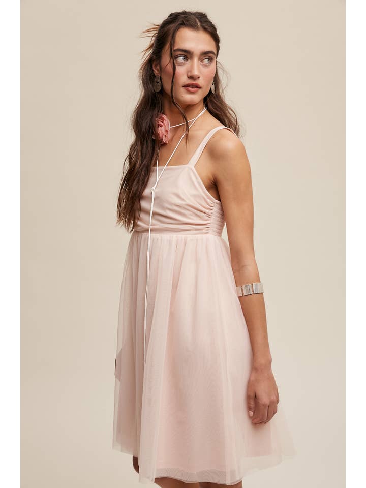 Listicle - Wholesale Dress – Women's - Tulle Babydoll Dress5