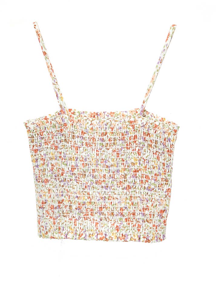 Cami corta affumicata a fiori per la vendita all'ingrosso da parte di LOVING PEOPLE