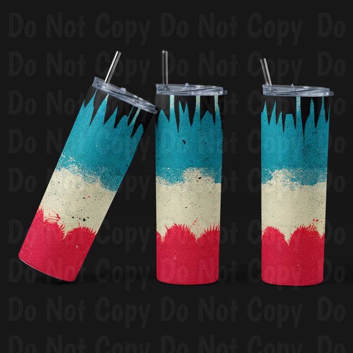 RWB Abstract Tumbler for wholesale by Gonna Get Crafty