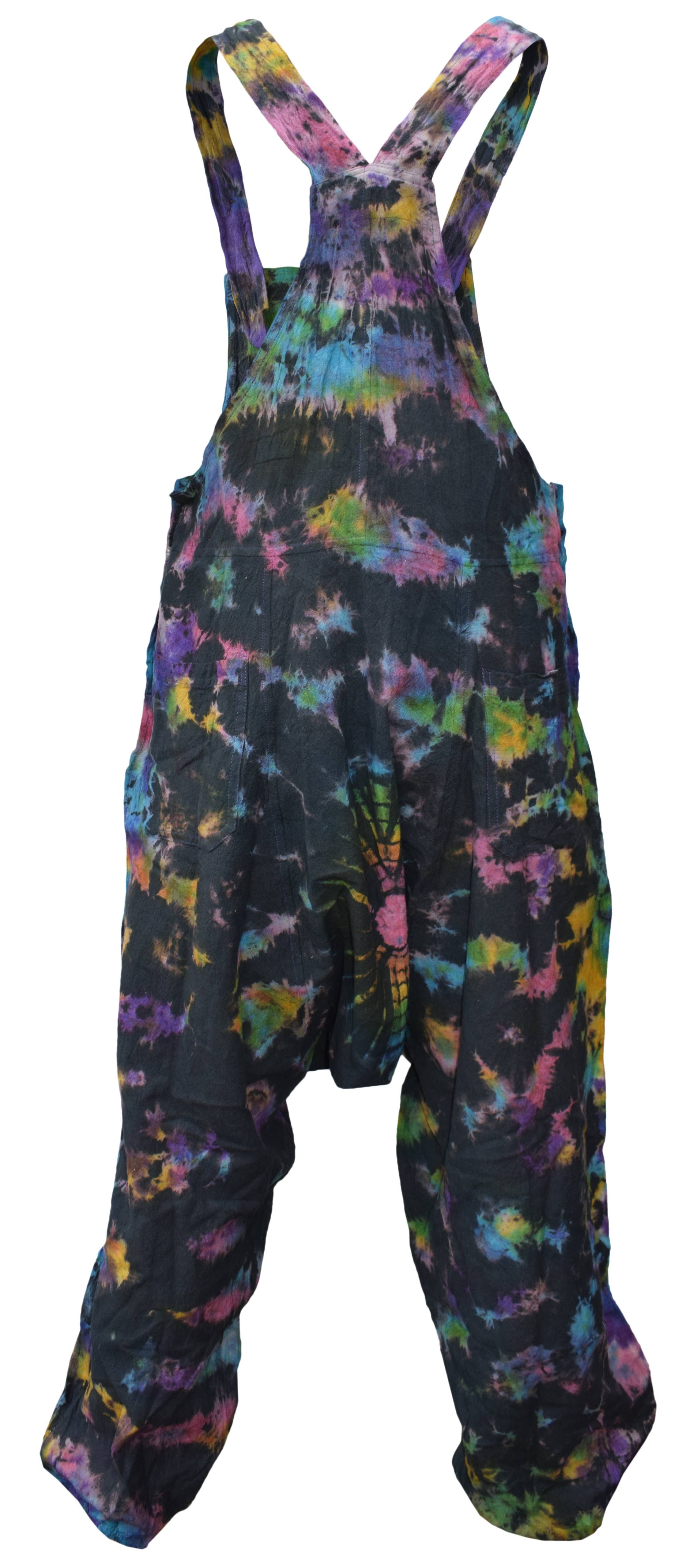 Gheri – wholesale Overalls – Women's – Womens Tie Dye Ali Baba Harem Dungaree2