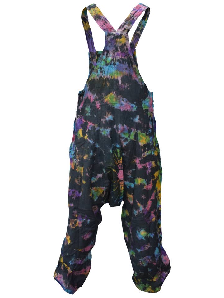 Gheri – wholesale Overalls – Women's – Womens Tie Dye Ali Baba Harem Dungaree2