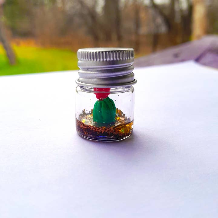SUPERAWWWSOME - Wholesale Artificial Plant - Mini Cactus in Bottle, Fake Cactus Miniature unique gift jar7
