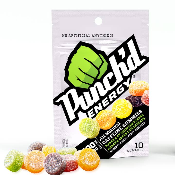 Punch'd Energy - Wholesale Gummy - 1 Box: Punch'd Energy Gummies Green Coffee, Natural Caffeine2