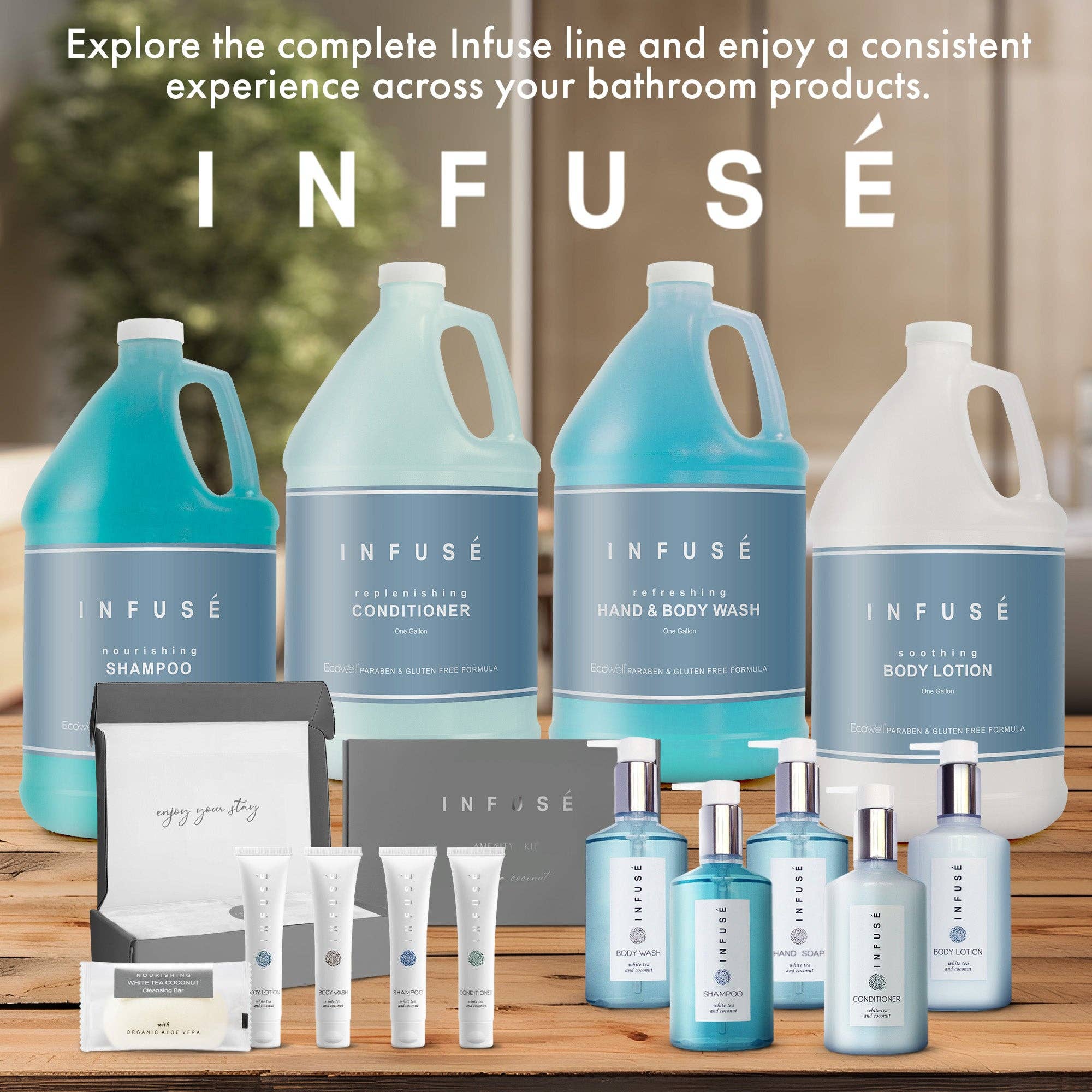 Diversified Hospitality Solutions - Wholesale Hair Conditioner - INFUSÉ 1 Liter Conditioner Refill Bag For Soap Dispensers | Bulk Toiletries for Vacation Rentals, and Home Bathroom Showers | White Tea and Coconut | Single6