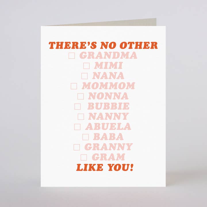 INGEN ANNAN MORMOR SOM DU - gratulationskort för wholesale av Mixtape Paper Co.