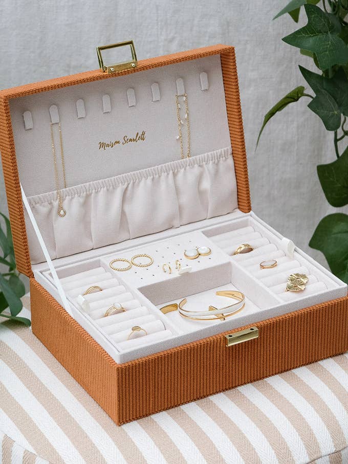 Joyero de pana Louise para venta al por mayor de Maison Scarlett