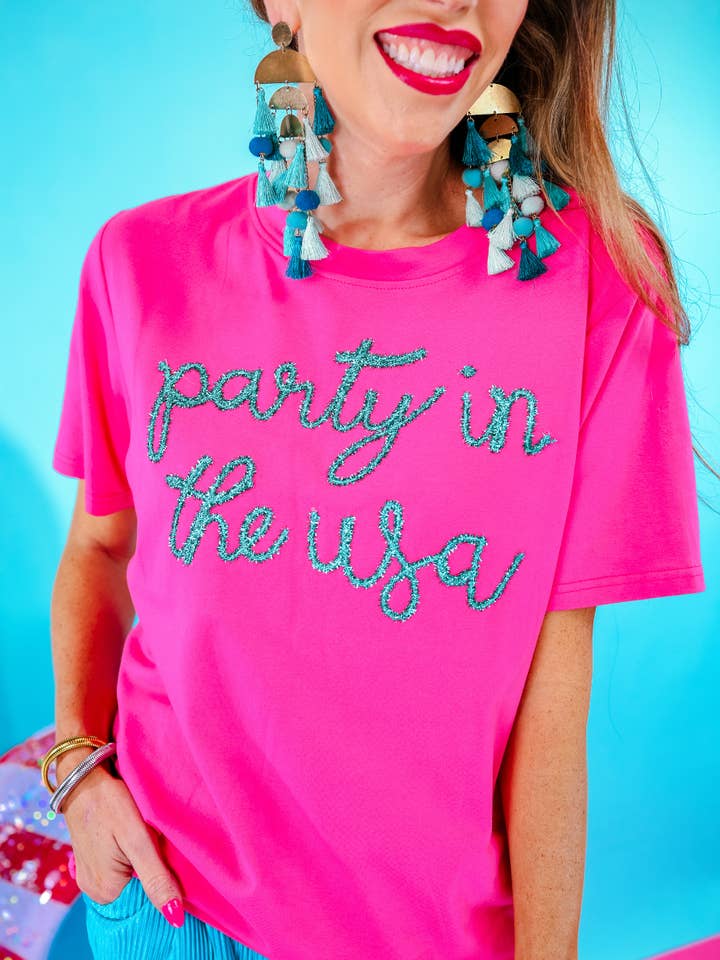 Top de espumillón Party In The USA para venta al por mayor de Jess Lea