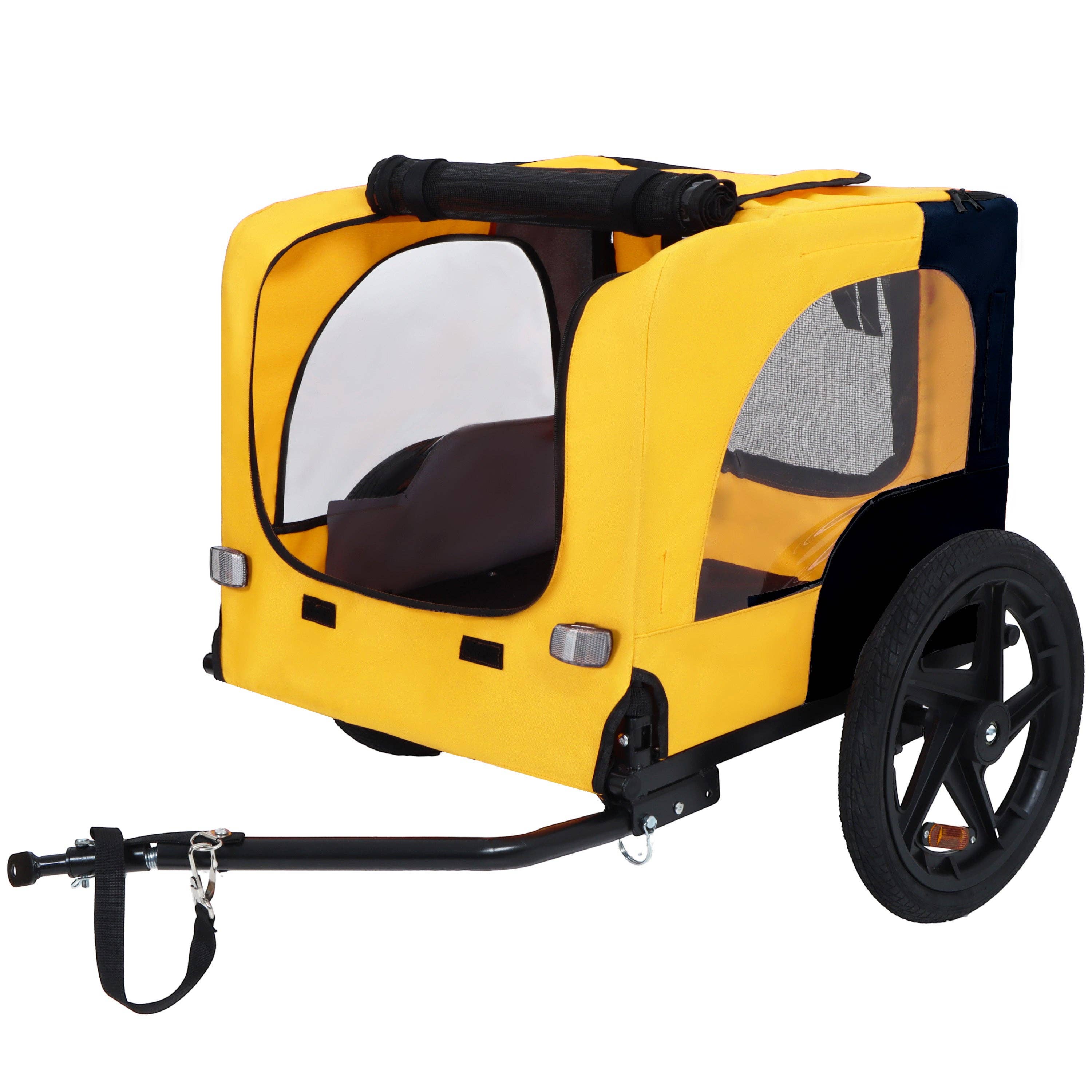 39F Inc. - Wholesale Pet Carrier - Cat/Dog - Folding Pet Bike Trailer for Small to Medium Dogs, Yellow9