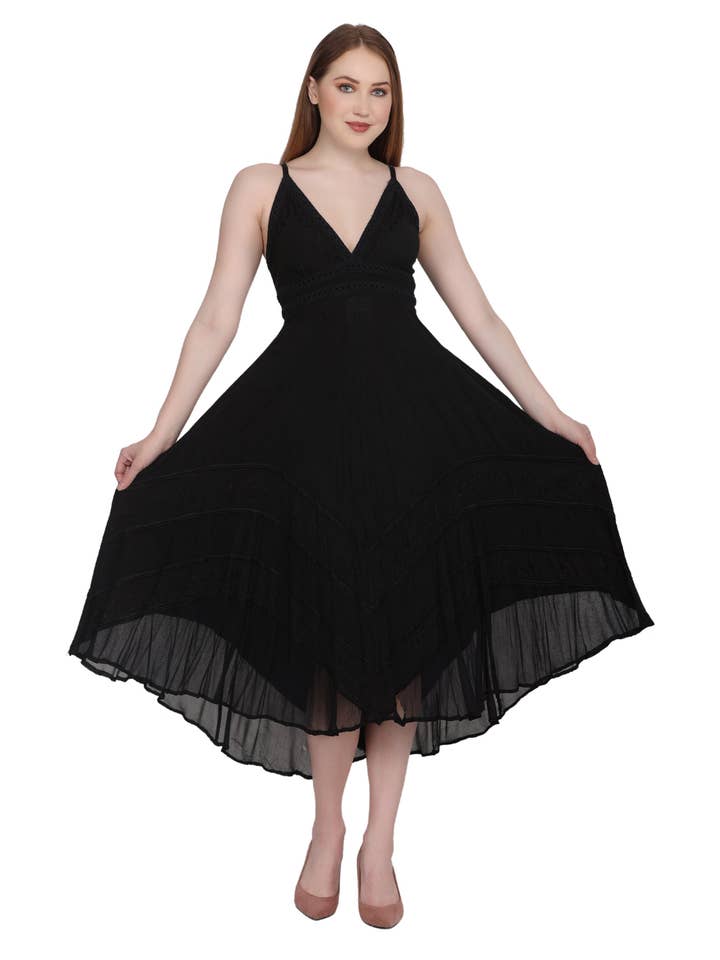 Advance Apparels - Wholesale Dress - Women's - Back Tie Acid Wash Dress (S/M-1X/2X) 4 Colors ADL-3033319