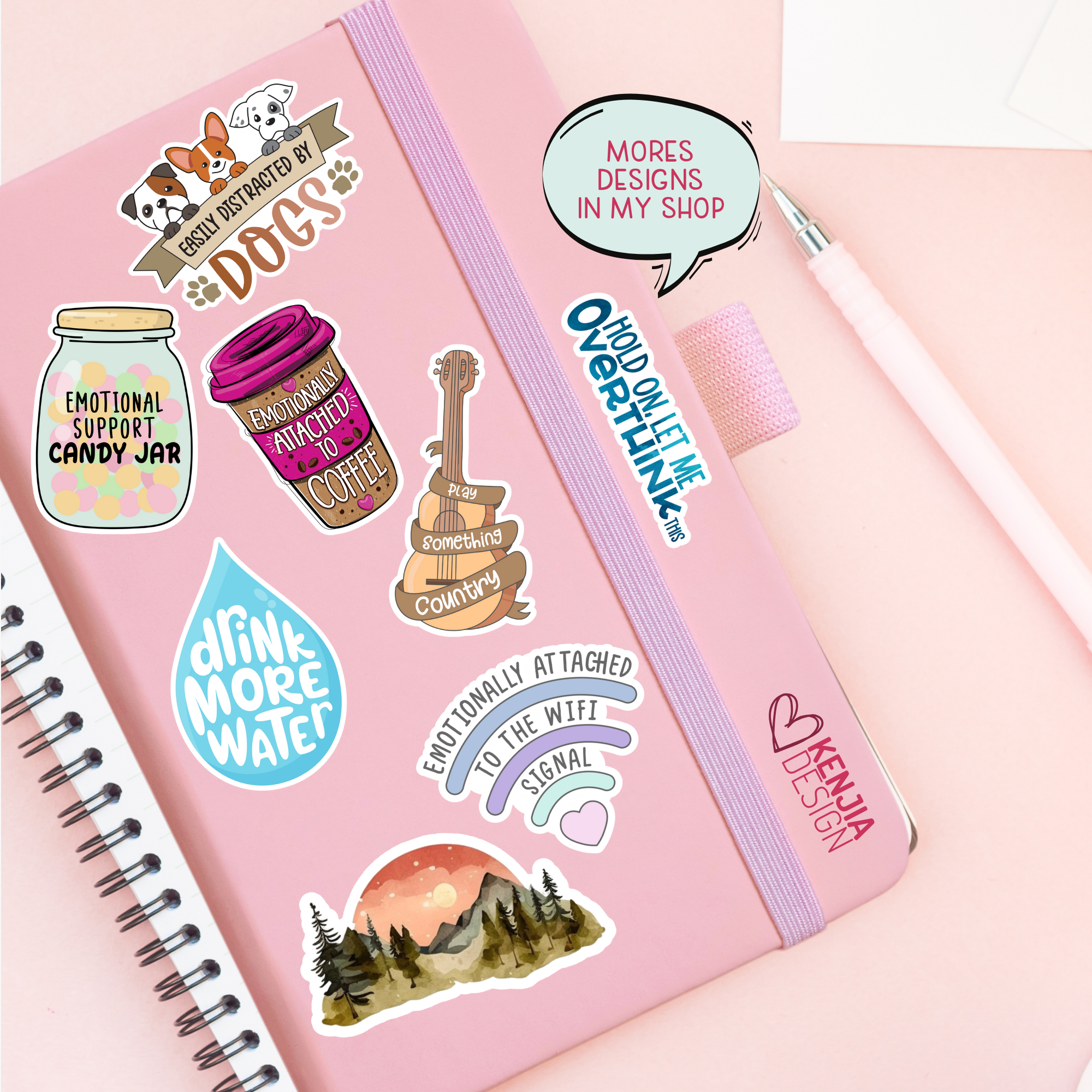 Kenjia Design - Wholesale Sticker - Cute Kawaii Moon and Sun Stickers / Summer Sticker 7