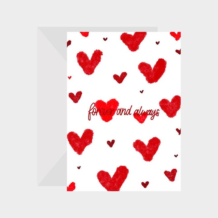 Forever And Always Minimalistic Greeting Card for wholesale by Marhaba Prints