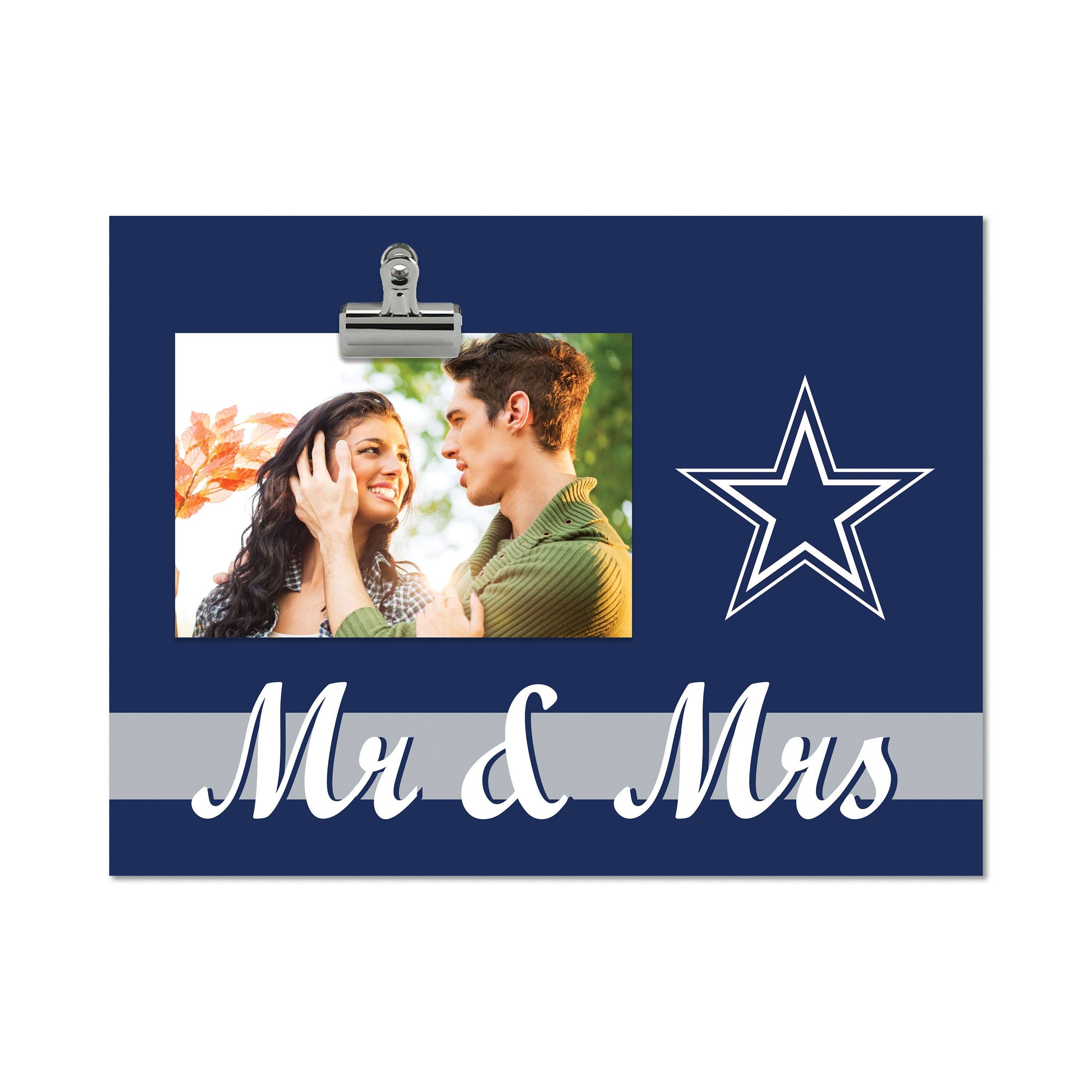 Fan Creations - Wholesale Picture Frame - Brightline Mr. and Mrs. NFL Dallas Cowboys Clip Frame1