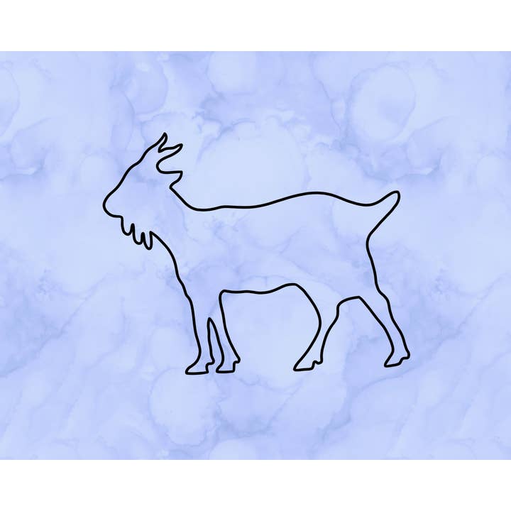 Décalcomanie contour chèvre (2") pour la vente par Sticking with You