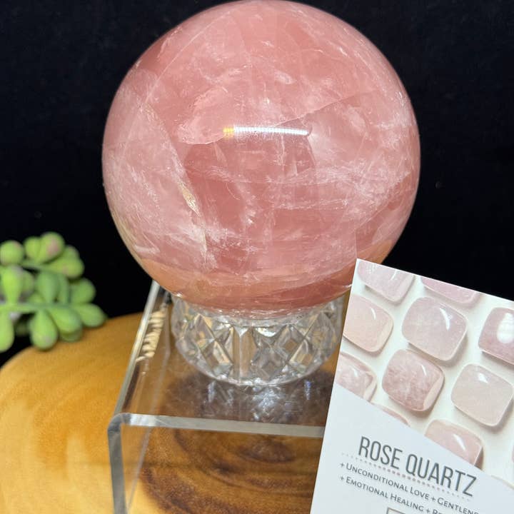 Sfera di quarzo rosa a stella da 3,3" G216 per la vendita all'ingrosso da parte di The 7 Directions