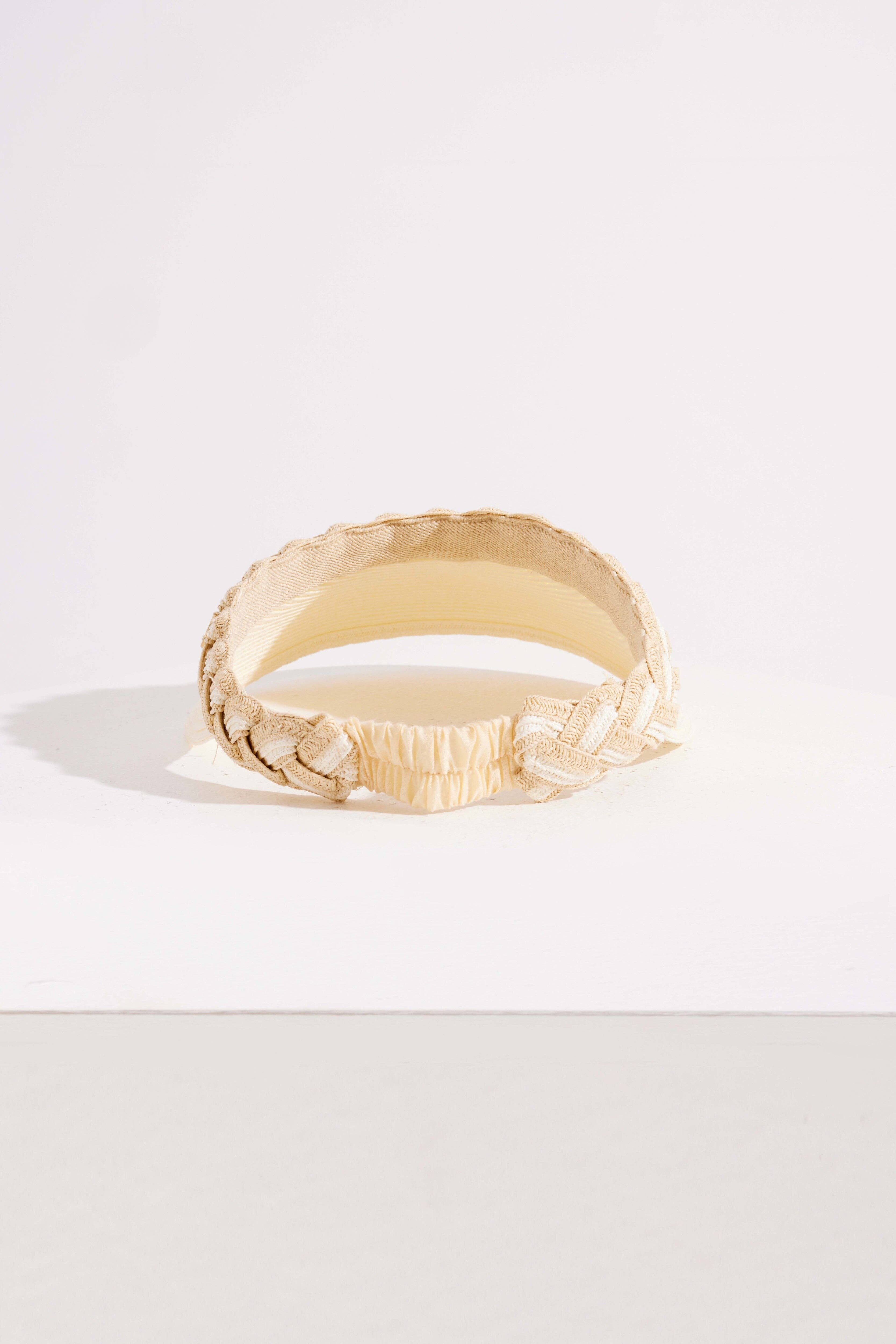 Seaspray Swimwear – wholesale Visor – Women's – Amelia Braided Visor In White And Natural3