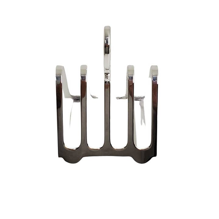 Corbell Silver – wholesale Flatware serving piece – Hotel Silver English Plain 5 Bar Toast Rack (Refurbished). SKU #: HOT601.